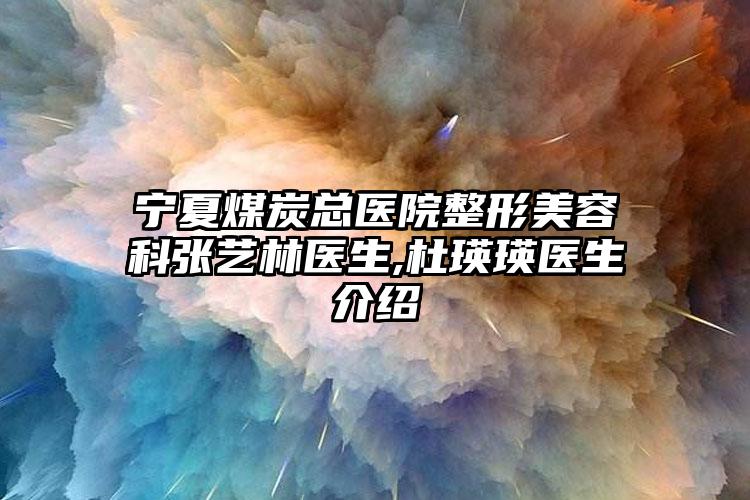 宁夏煤炭总医院整形美容科张艺林医生,杜瑛瑛医生介绍