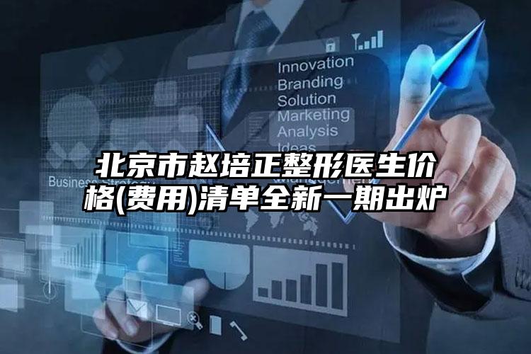 北京市赵培正整形医生价格(费用)清单全新一期出炉