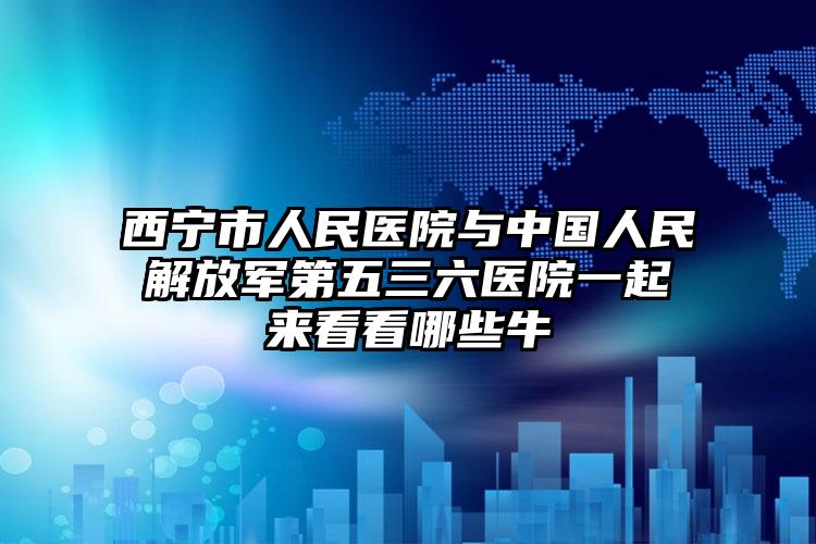 西宁市人民医院与中国人民解放军第五三六医院一起来看看哪些牛