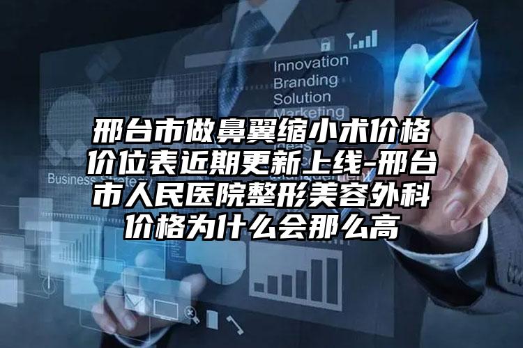 邢台市做鼻翼缩小术价格价位表近期更新上线-邢台市人民医院整形美容外科价格为什么会那么高