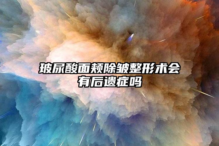 玻尿酸面颊除皱整形术会有后遗症吗